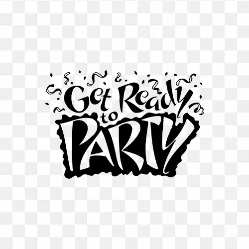 Get ready to party free silhouette clipart png